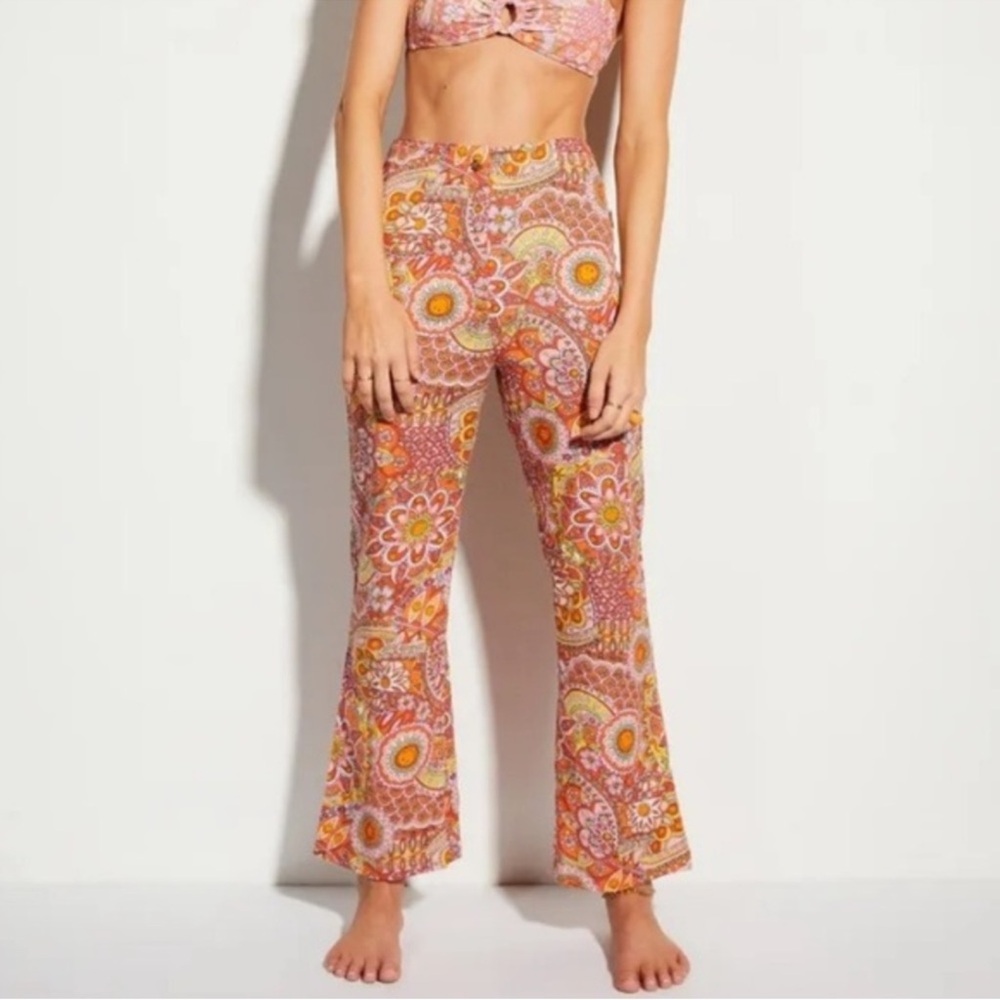 Billabong Smiley Face Pink & Orange Pants women’s 26